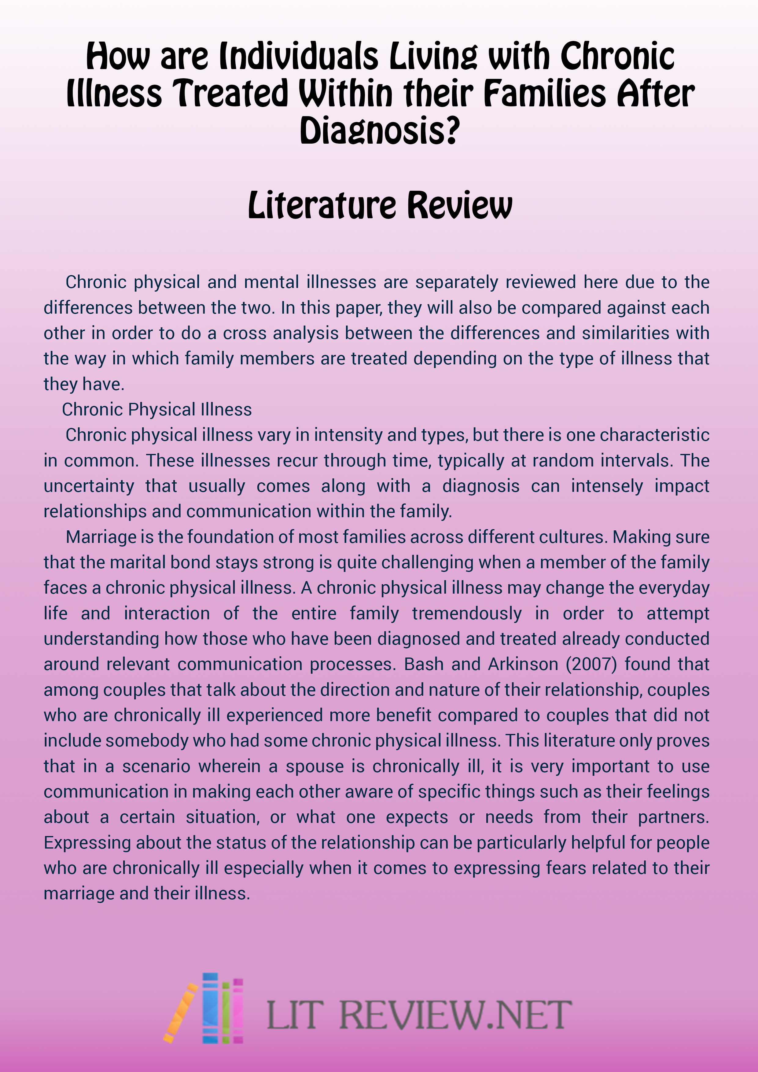 format literature review example