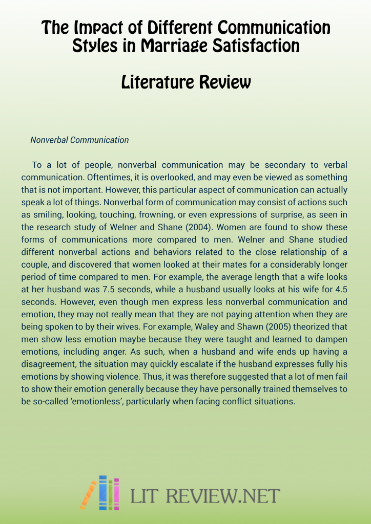 Apa literature review